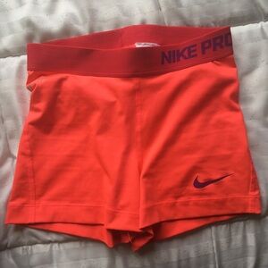 Nike Pro Spandex Shorts. Coral color. XS